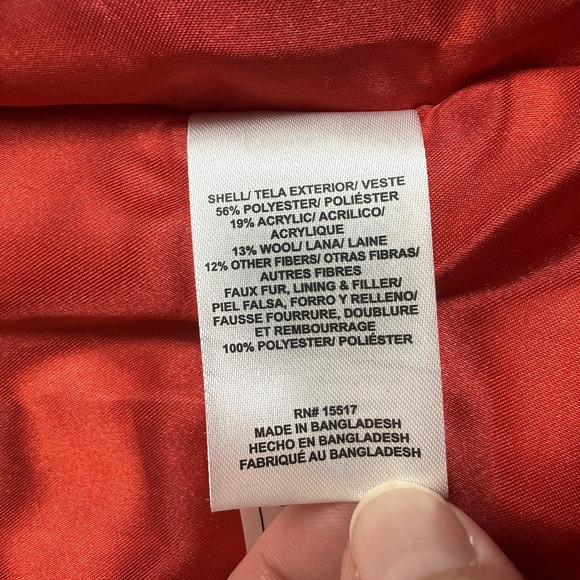 Penelope Mack Red & Black Buffalo Plaid Jacket w/ Sherpa Accents Girls 18 Months - Picture 6 of 9